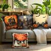 Halloween Haunted Pumpkin Pillowcase Printed Polyester 45x45cm Throw Pillowcover Decorative Sofa Cushion Pillowslip Home Decor