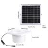 6 Inch Solar Exhaust Fan Brushless Motor Low Noise Design 8W Panel For Outdoor Indoor Ventilation In Sheds Greenhouses