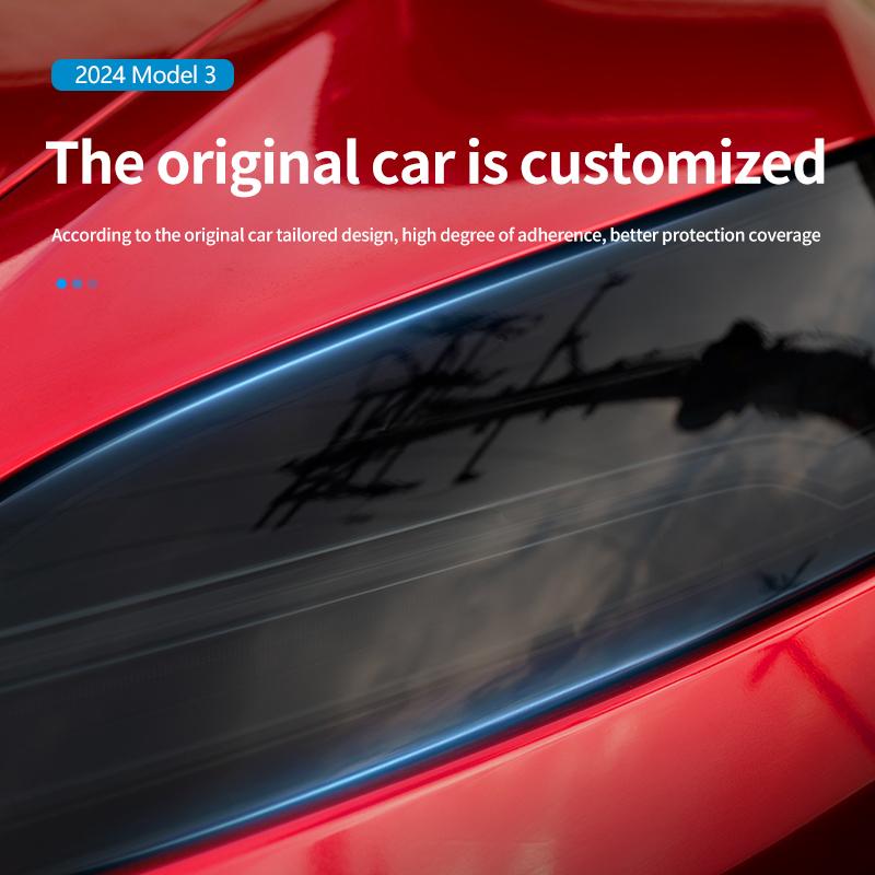 Scheinwerferschutzfolie für Tesla Model 3+ TPU Transparent Rauchschwarz Scheinwerferfolie Neues Model 3 Highland 2024 Autozubehör