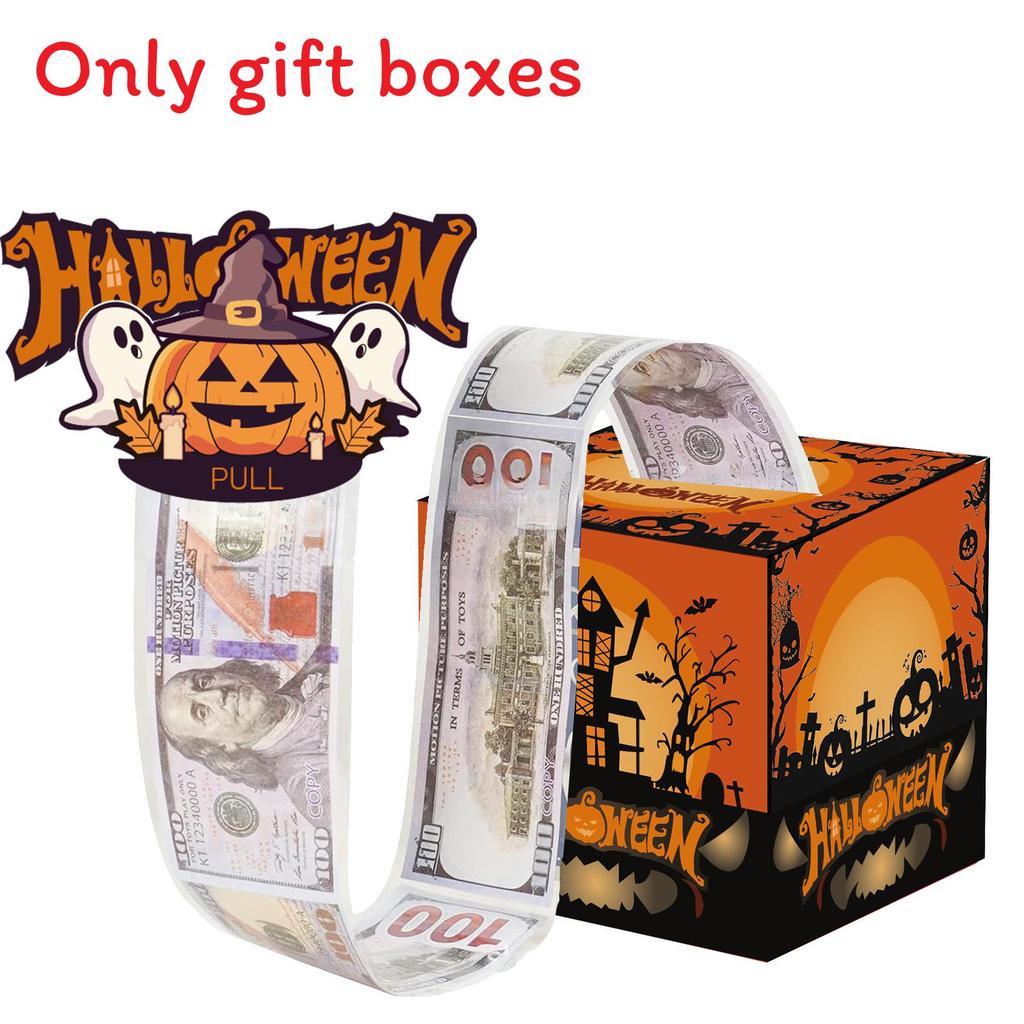 Gift Halloween Box Scene With Pumpkin Cat Castle Design For Festival Decor