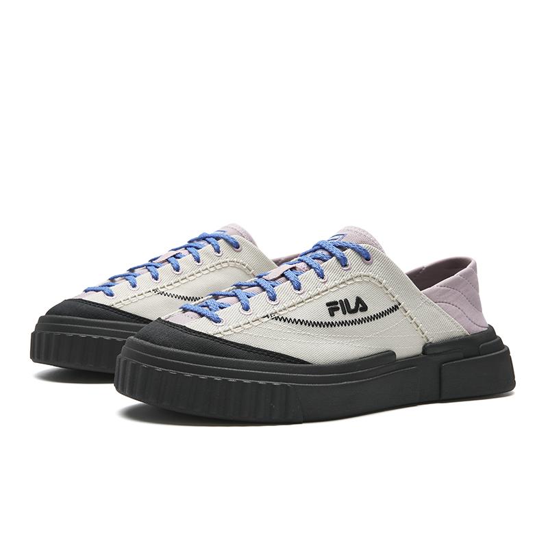 FILA MILANO Breathable Lightweight Low top Canvas Shoes Women's Streptopelia Yellow/Light Purple F12W622309FTL