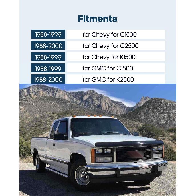 ECCPP Exterior Door Handle 1988-1999 for Chevy for C1500 Outer Replacement Rear Tailgate Door Handle 1pc Black GM1916101, 15991786