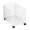 Rolling Cart with Wheels and Handle Under Desk Storage Bin Book for Bedroom Kitchen School Bag