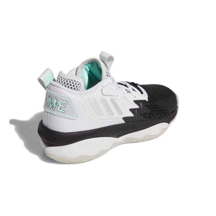 Adidas D Lillard 8 Slip Resistant Cushioning Abrasion Resistant Mid top Performance Basketball Shoes White Black GY2907