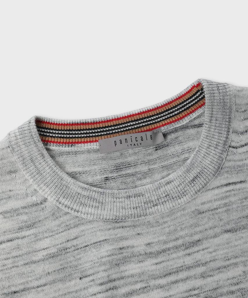 PANICALE Wool Blend Round Long Sleeve Knit [Gray]