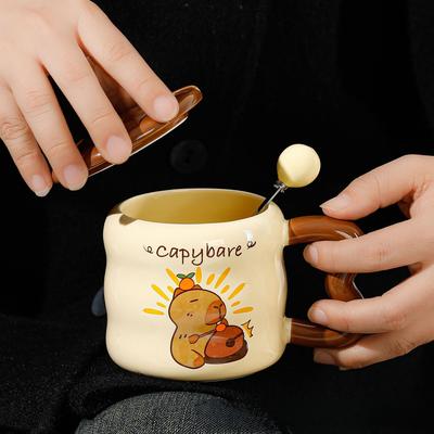 Kapibala Mug Internet Celebrity Capybara Cup Cute Cartoon Ceramic Water Cup Milk Fufu Coffee Cup Souvenir
