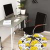 1pc Smiley Faces Pattern Round Carpet, Made of Polyester,Perfect for Decorating Office Chairs, Living Rooms,fplt221