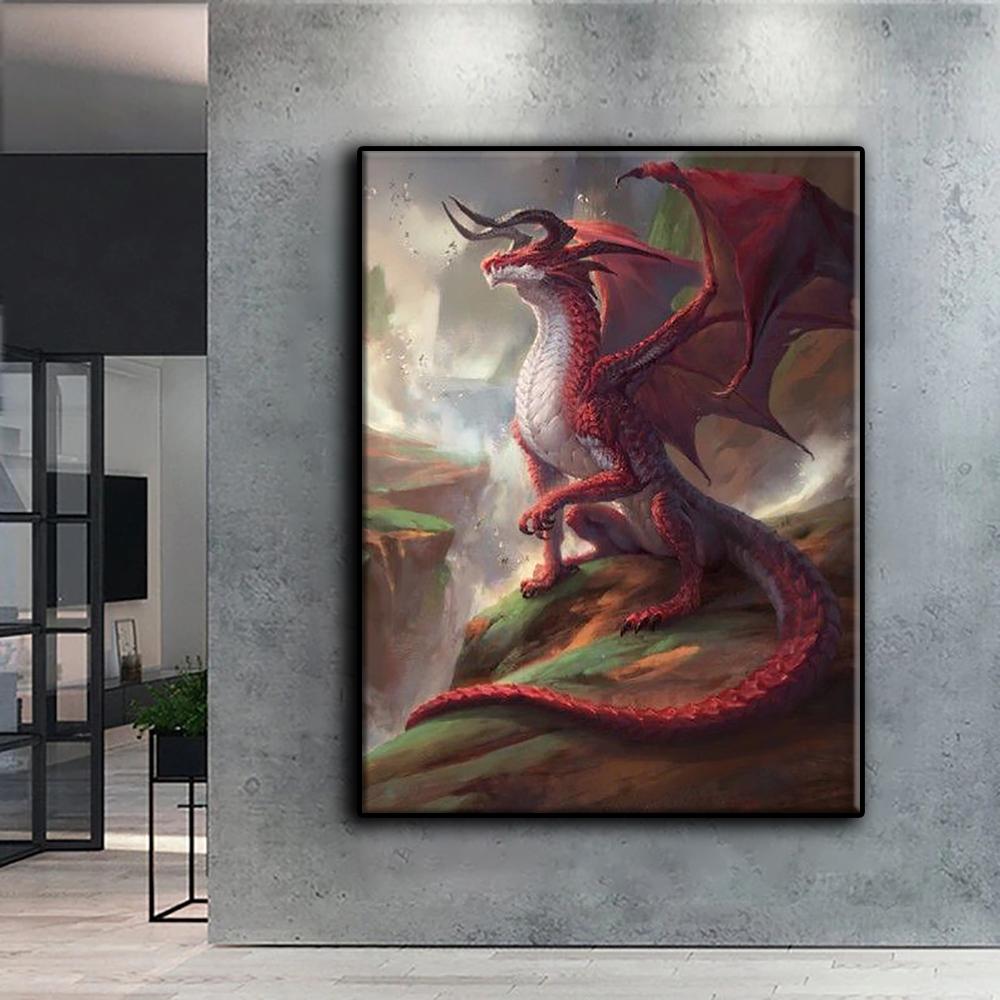 5D-Diamantgemälde, europäischer Drache, DIY, Diamant-Stickerei, Strass, Heimdekoration