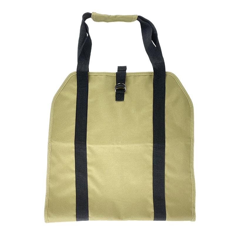 Outdoor Camping Large-capacity Firewood Storage Bag Waterproof Dual-purpose Handbag Wet Wax Canvas Logging Bag Yard Storage Bag