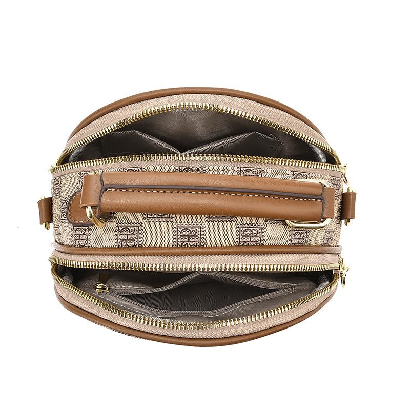 Nová dámská malá kulatá taška, Módní kabelka přes rameno Crossbody