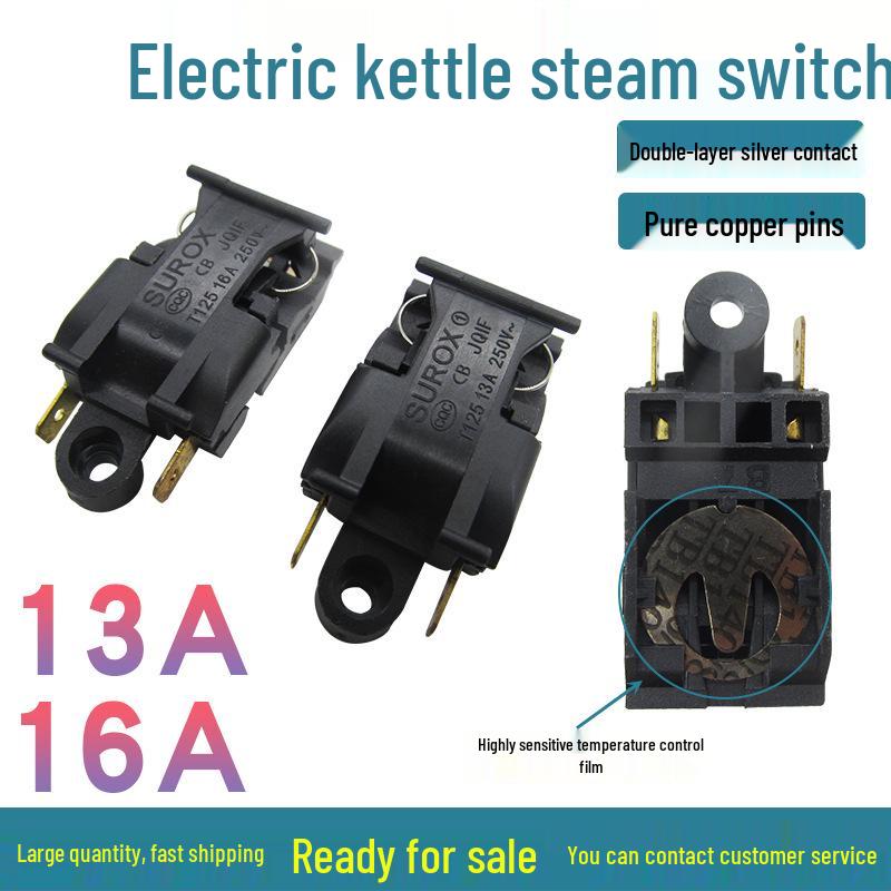 16A/13A High-Power Electric Kettle Temperature Control and Steam Switch