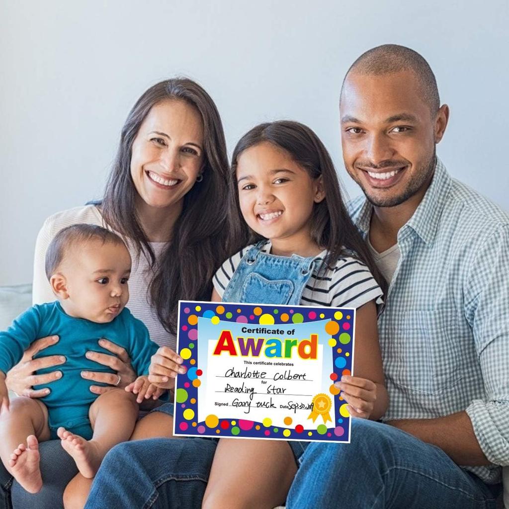 Yoklili 45-Pack Certificate of Award for Teachers Students Back To School Classroom Supplies, Printable, 8.5 X 11 Inches