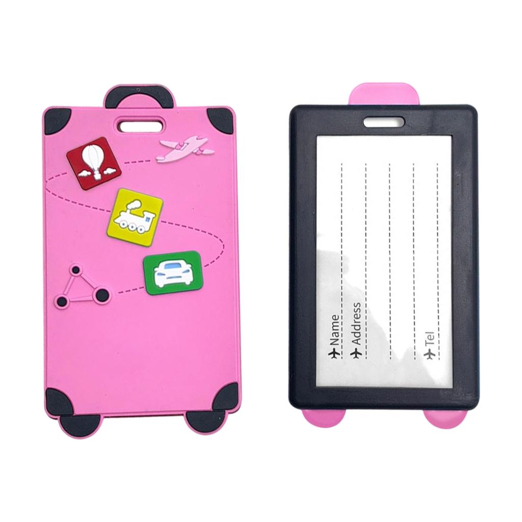 Soft Silicone Luggage Tag Durable Suitcase ID Tag with Clear Address Window and Secure Attachment for Travel Bags and Suitcases