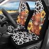 Car Summer Seat Cushion Universal Cow Sunflower All-Inclusive Seat Through Front Main Car Seat Cushion Cover