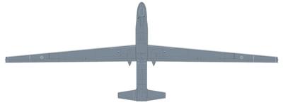 PLATZ 1/72 Scale Air Self-Defense Force RQ-4B Global Hawk Unmanned Reconnaissance Aircraft, Misawa Air Base, Reconnaissance Air Squadron, AC-76 Plasti