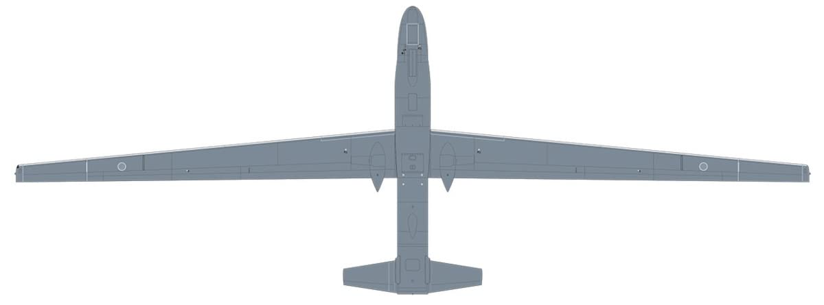 

PLATZ 1/72 Масштаб Военно-воздушные силы самообороны RQ-4B Global Hawk Беспилотный разведывательный самолет, Авиабаза Мисава, Разведывательная авиационная эскадрилья, AC-76 Пласти