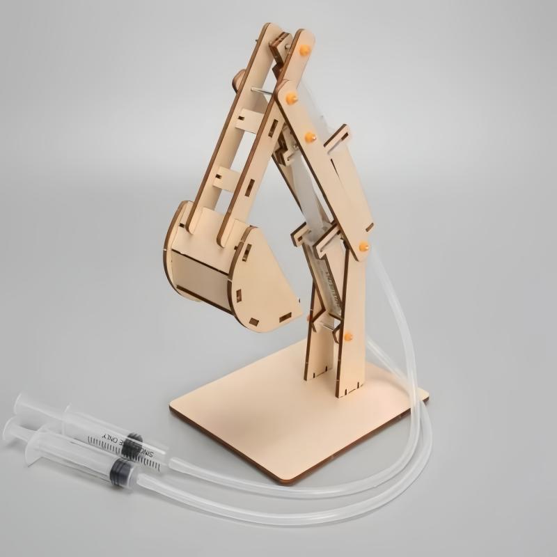 DIY Hydraulic Excavator Model Kids Tecnologia Science Toys Experimental Tool Kit Teaching Aids for Kids Physics Educational