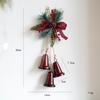 Metalcrafted Painted Iron Bell Ornament for Christmas Tree Hanging Featuring Classic Bell Shape and Pleasant Ringing Sound