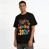 Happy New Year 2026 Graphic Print Casual Loose Fit Daily Top Pure Cotton T-shirt