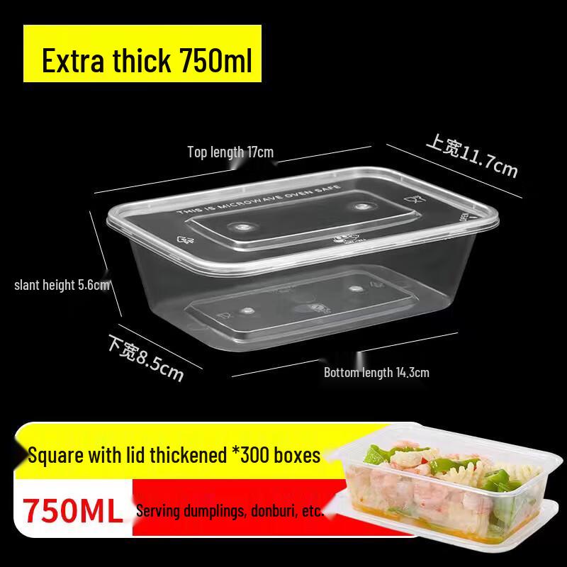 

Thickened Disposable Takeaway Food Containers with Lids