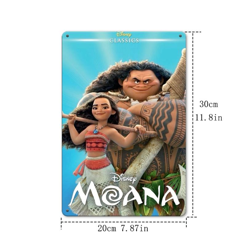 1pc "Disney's Oceanic Adventure" 20.32x30.48 Cm Iron Wall Hanging, Suitable for Bedroom and Home Decoration, Bringing Tropical a