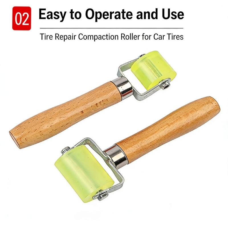 2Pcs Multipurpose Rubber Wheel Roller Tool Ergonomic Design for Car Soundproofing and DIY Seam Filling Projects