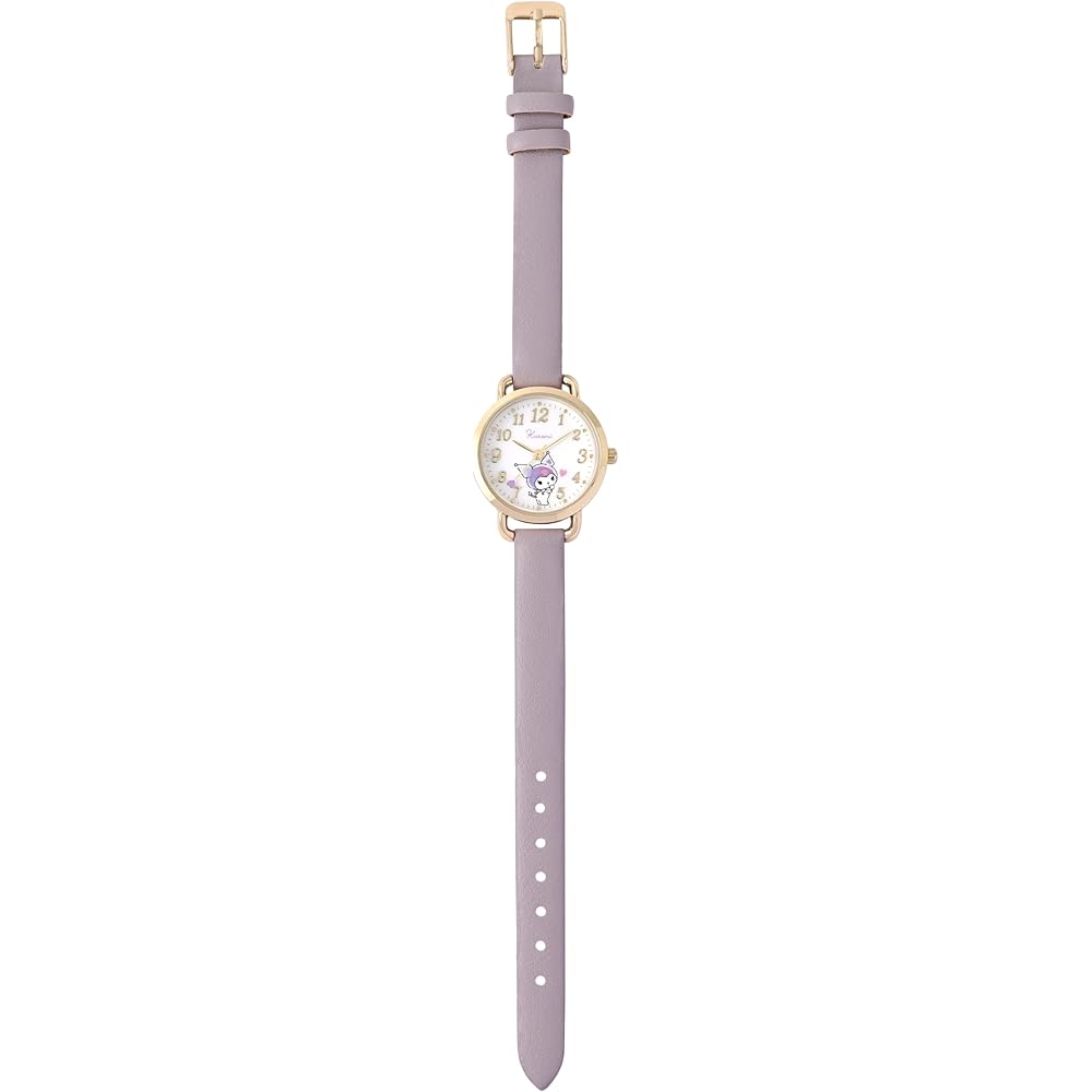 Fieldwork Analog Watch Sanrio Characters Purple Heart Hand Women s Faux Leather Strap Business Casual SNR001-3