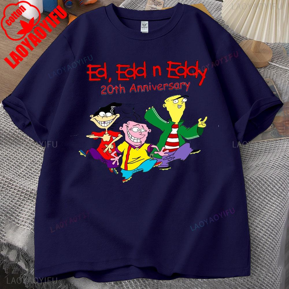Ed,Edd N Eddy Man T Shirt Ed,Edd N Eddy Printed T-shirt Tops Hip-hop Novelty Trend Simple Style for Outdoor Enthusiasts