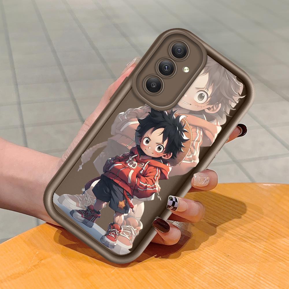 Miękki silikonowy kwadratowy wzór drabiny z kreskówkowym wzorem, pełna osłona aparatu, odporna na wstrząsy obudowa do Huawei Honor Xiaomi Redmi Samsung