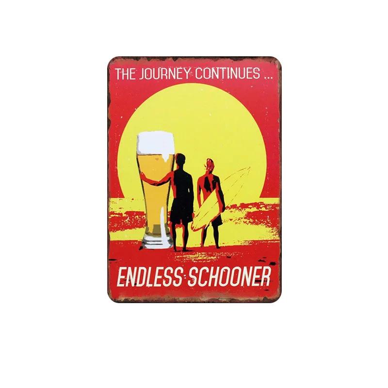 Vintage Beer Cheers Tin Sign Wall Plate Painting Decor Kitchen Bar Club Restaurant Pin Up Metal Signs Crafts Decorative Plaques