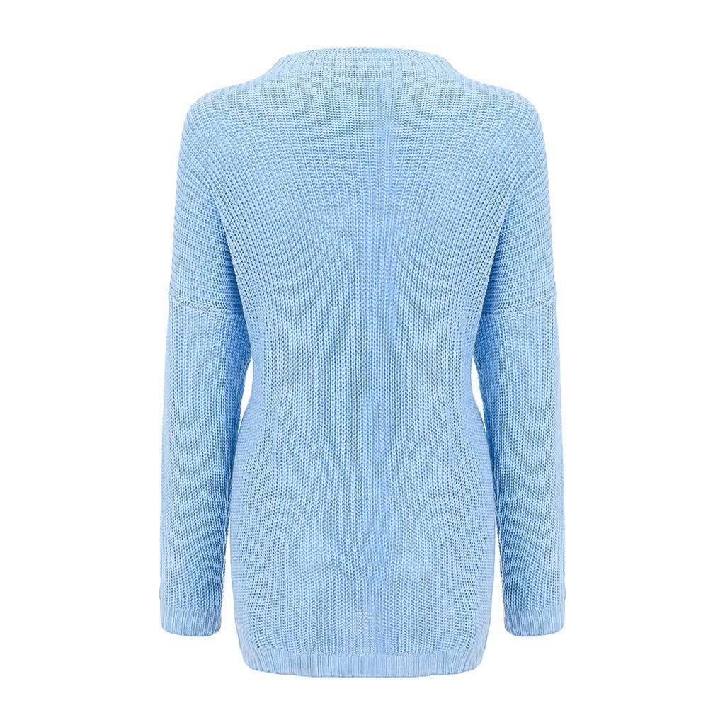 2025 Winter Loose Batwing Sleeve Plus Size Cardigan - Solid Color Knitted Sweater for Women