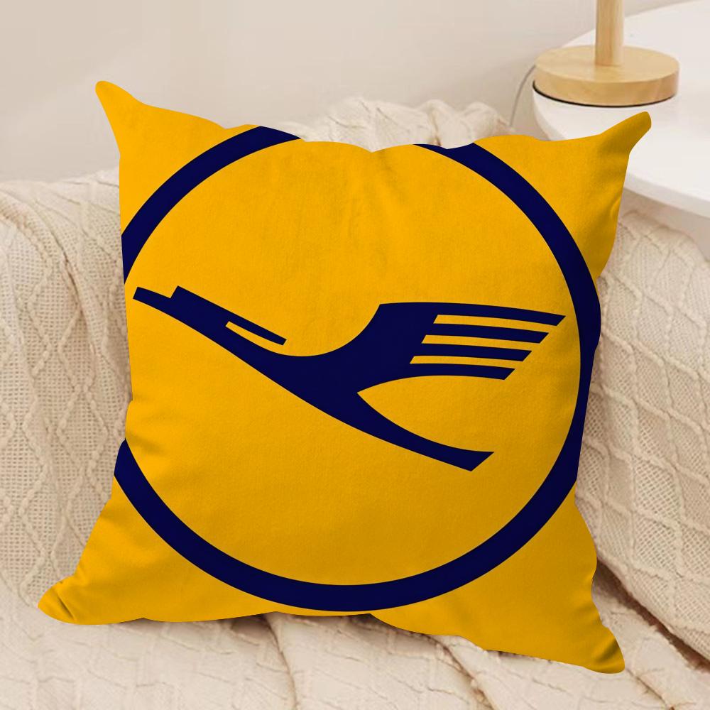 

LLufthansaS German Airlines Cushion Cover Pillowcase Ultra Soft Skin Friendly Fabric Cloud Like Comfort Concealed Zipper 30x30 cm