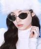 Likkeullou Rc Stainless Steel Epoca Sunglasses Silver Black