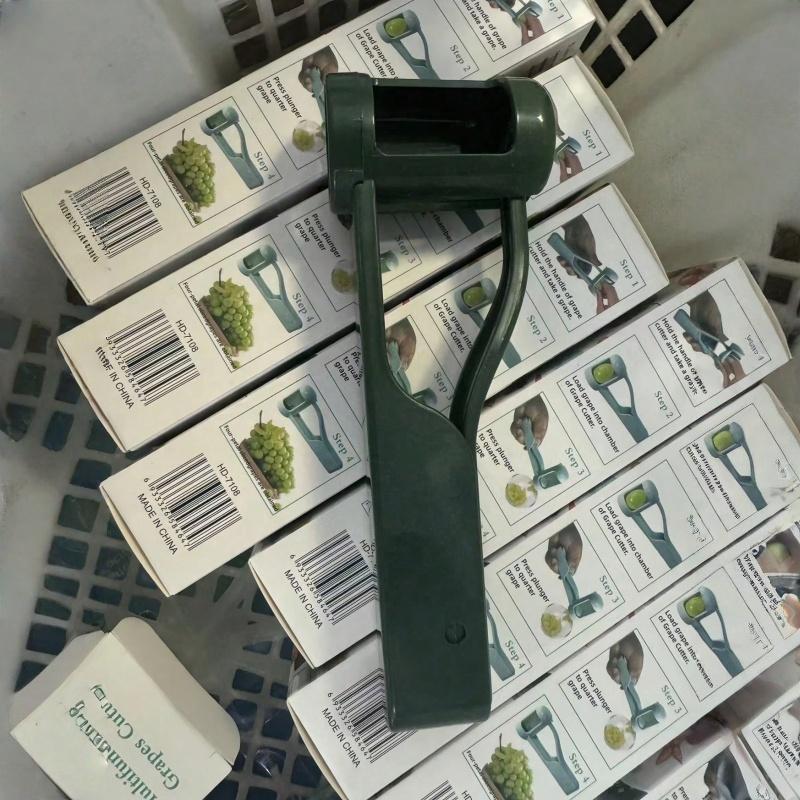 1 Pc Of Stainless Steel Fruit And Vegetable Slicer, Tomato Cutter, Kitchen Salad Fruit And Vegetable Cutting Tool, Grape Slicer