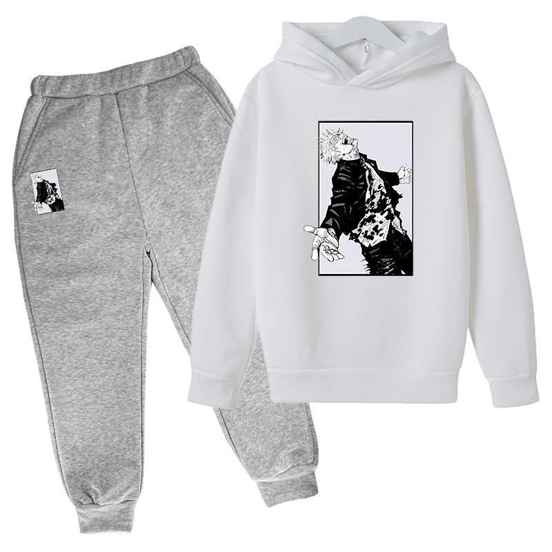 Japanischer Anime-Druck 2024 Kinderkleidung Jungen Kindersets für Babys Kleidung für Mädchen von 9 bis 12 Jahren Heimkleidung