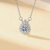 New European and American Jewelry with Unique Design, Full-diamond Water Drop Zircon Necklace, Light Luxury and Elegant Collarbone Chain