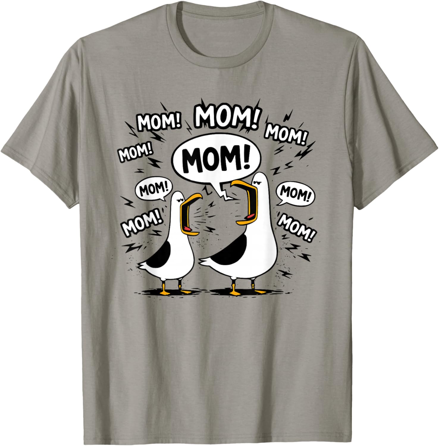 Mom Seagull Funny Mama Mother Seagulls Mothers Day Humor T-Shirt S разноцветный