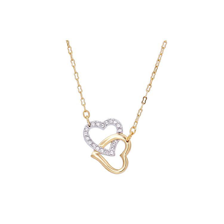 Swarovski Match Double Heart Versatile Necklace Women necklace 1062708 Box (Random Color)
