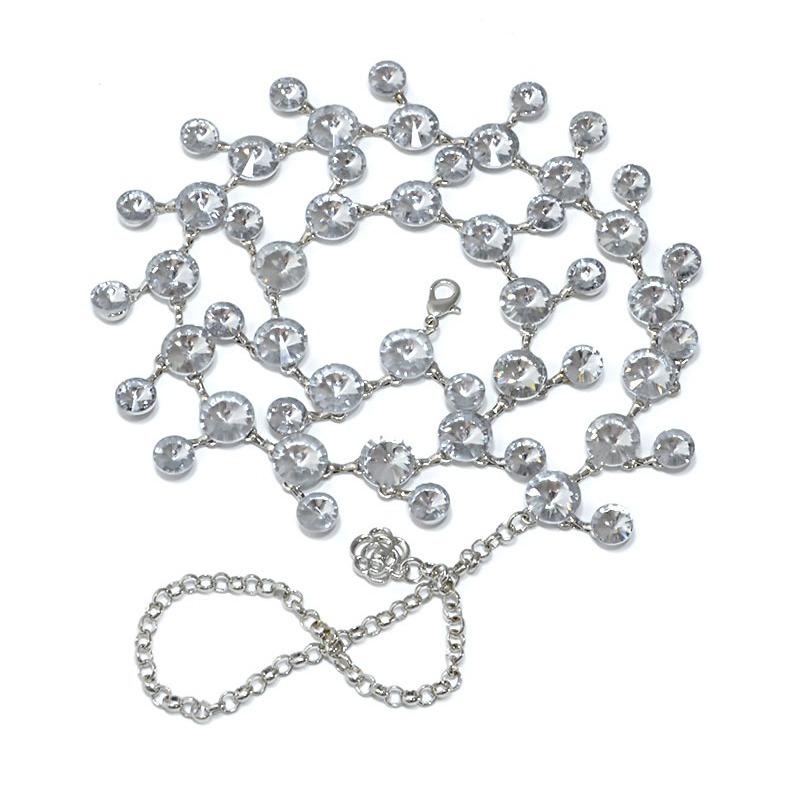 Ethnischer indischer Tanz, Square Dance, Bauchtanz-Aufführung - neue runde Strass-Taillenkette