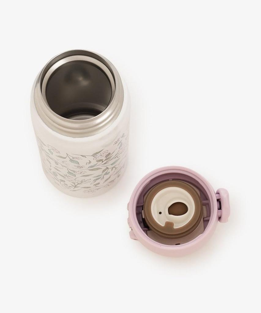 Afternoon Tea Living HS99 Flower Art Thermos Purple One-Touch Bottle, 350ml,
