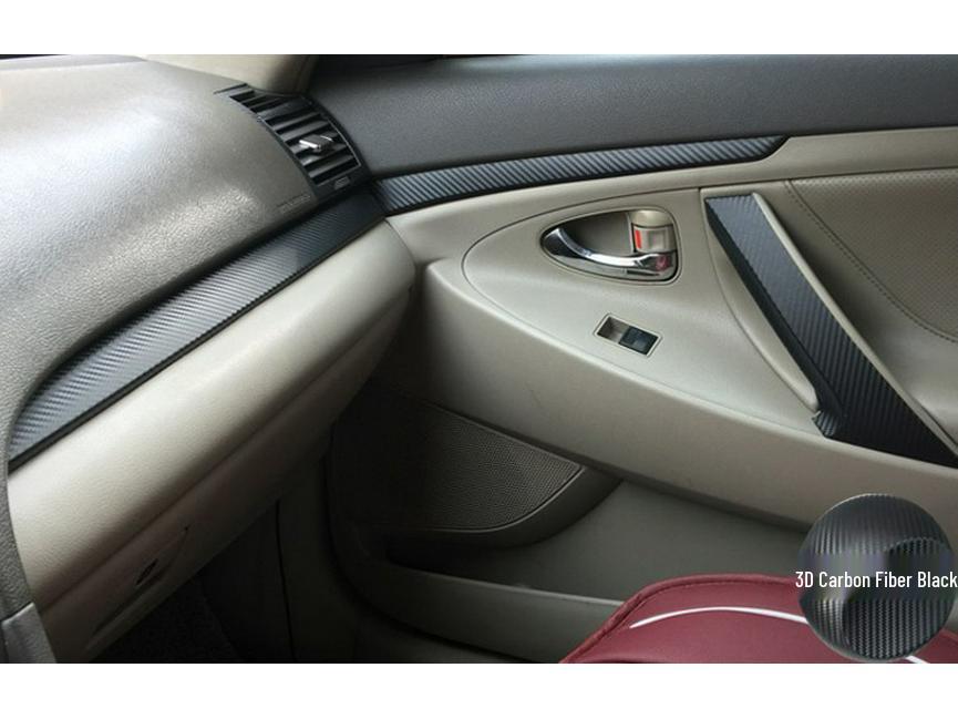 06-11 6. Gen Camry Kohlefaser Innenraum Schaltknauf Aufkleber