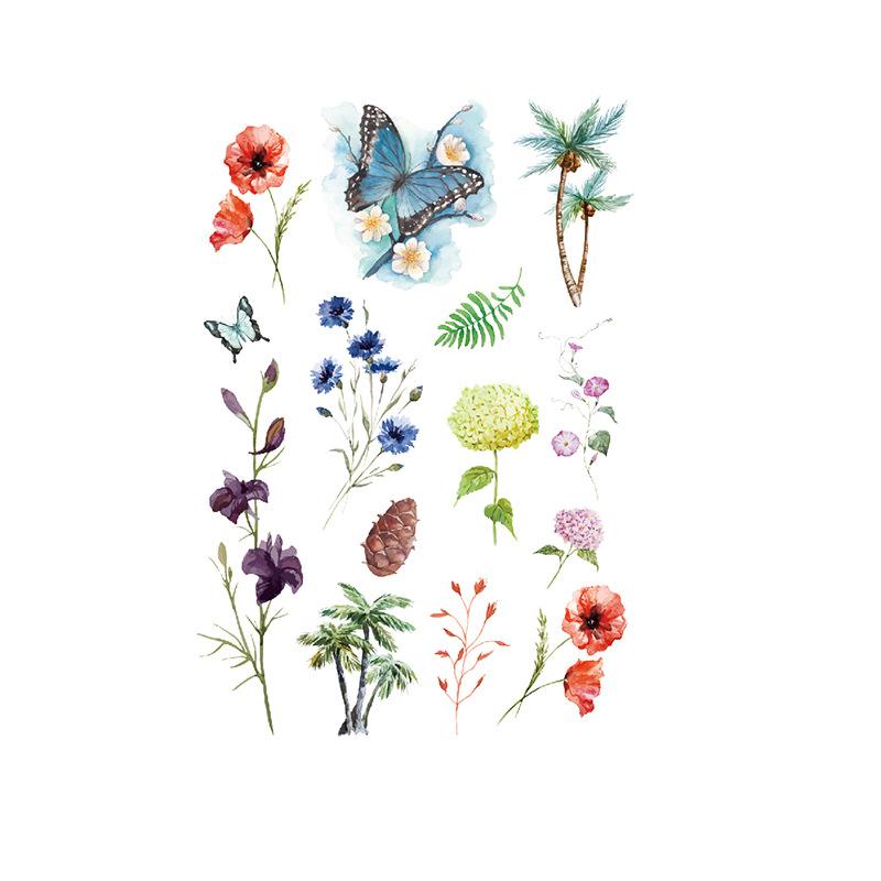 Elch Tattoo Aufkleber Schöne Frau Aquarell Wind Amazon Set Wasser Transfer Sexy Blume Arm Wasserdichter Tattoo Aufkleber