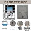 Black and White Checkered Picture Frame, Modern Geometric Pattern Frame for 4x6 Inches Photo, Display On Table Top Desk, Black and White Racing Flag