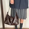 Casual Retro Versatile Commuter Niche Underarm Bag Soft Leather Women'S Bag Portable Shoulder Messenger Tote Bag