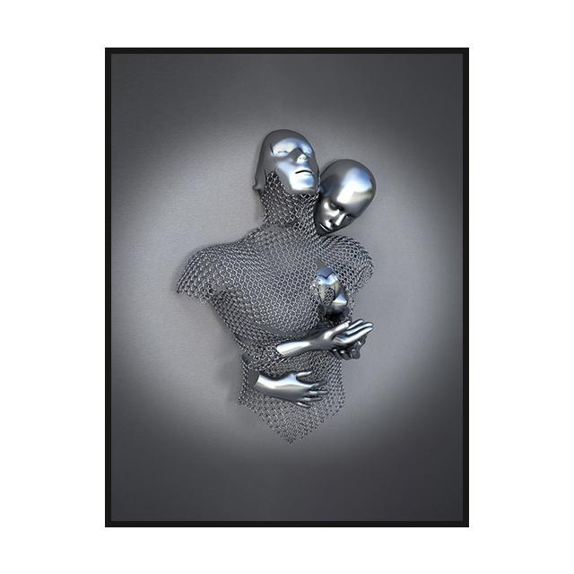 Metal Body Portrait Decoration Mural Romanticism Poster Canvas Painting and Living Room Wall Art Prints for Modern Home Decor No Frame