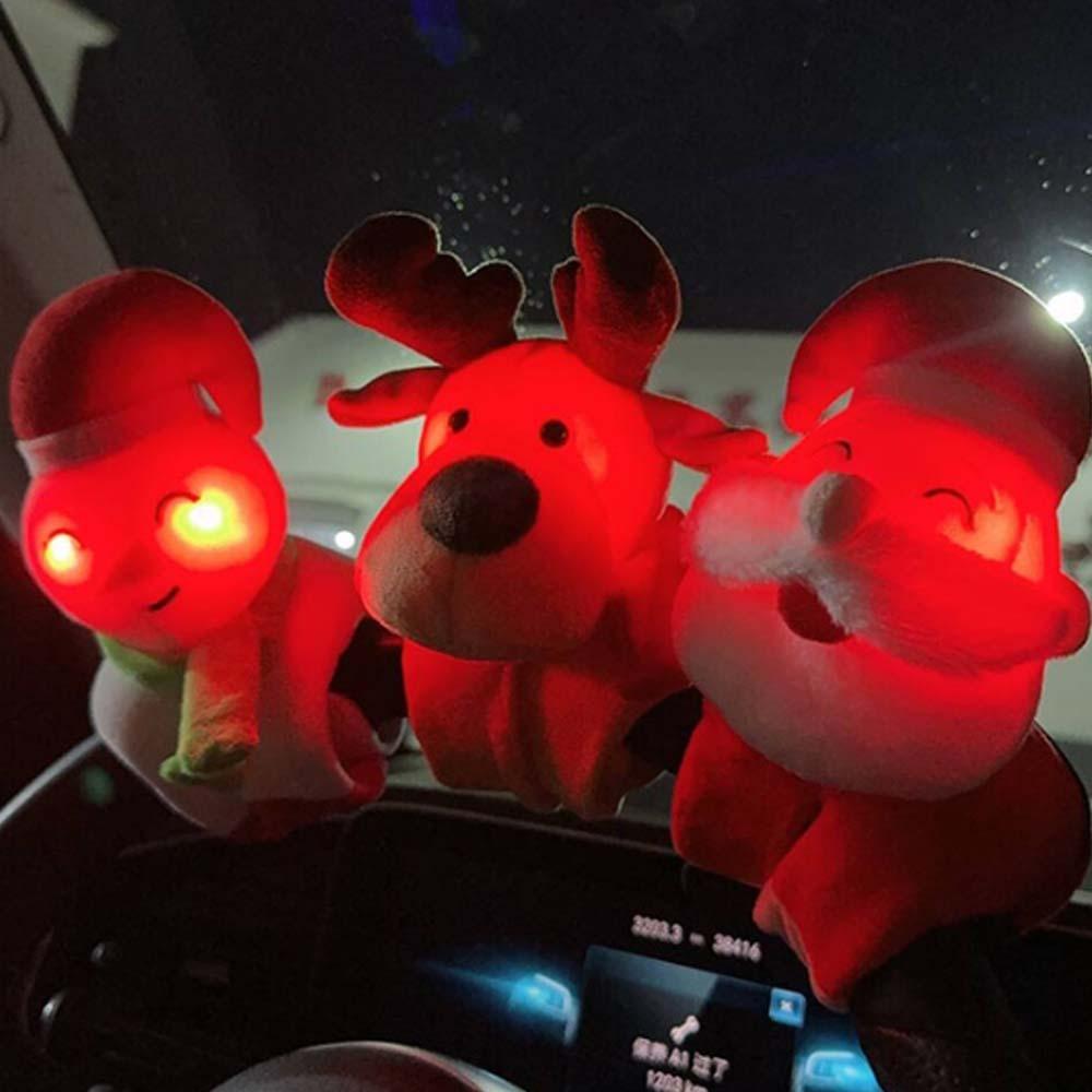 With Clap Circle Snowman Bracelet Plush Toy Santa Claus Elk Deer Doll Bracelet  Ornaments
