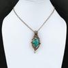 Chrysocolla Gemstone Pendant Copper Wire Wrapped Pendant Elegant Pendant Copper Jewelry Handmade Pendant Wire Wrap Jewelry Gift For Mother