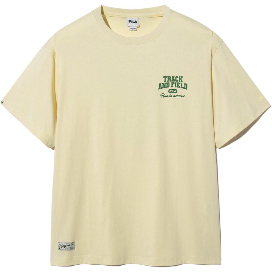 FILA T Shirts Unisex Yellow Crew Neck FS2RSH2111X-YEW 85