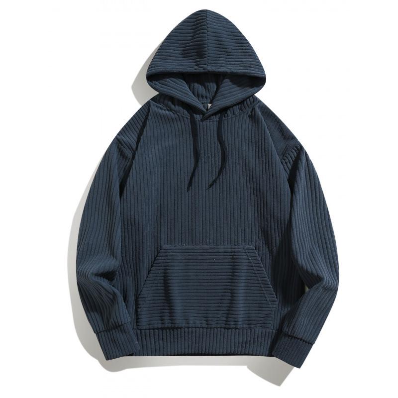 

Men s Plus Size Hooded Coral Fleece Sweatshirt Jacket, Autumn/Winter Fashion Collection Large темно-синього кольору