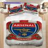 Vibrant Arsenal Emblem Design Three-piece set (1 * duvet cover + 2 * pillowcase, without core) 2DFlat Duvet cover and pillowcase Soft and comfortable
